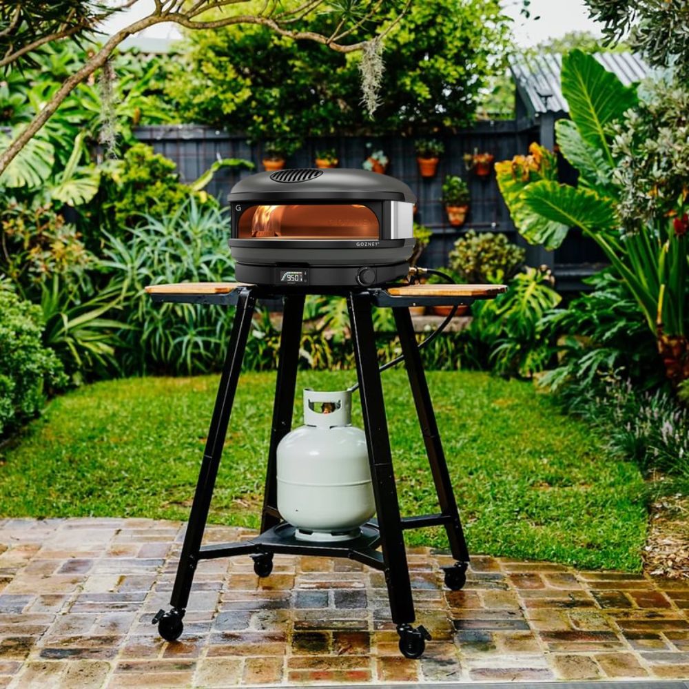 GRILLDEN™ gozney off black arc xl outdoor propane gas freestanding pizza oven with cover a free apron