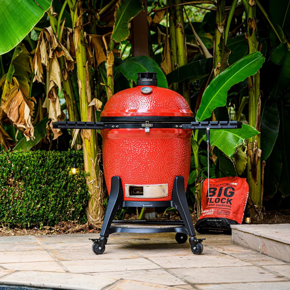 GRILLDEN™ kamado joe big joe iii freestanding 24 inch charcoal grill w grill gripper ash tool