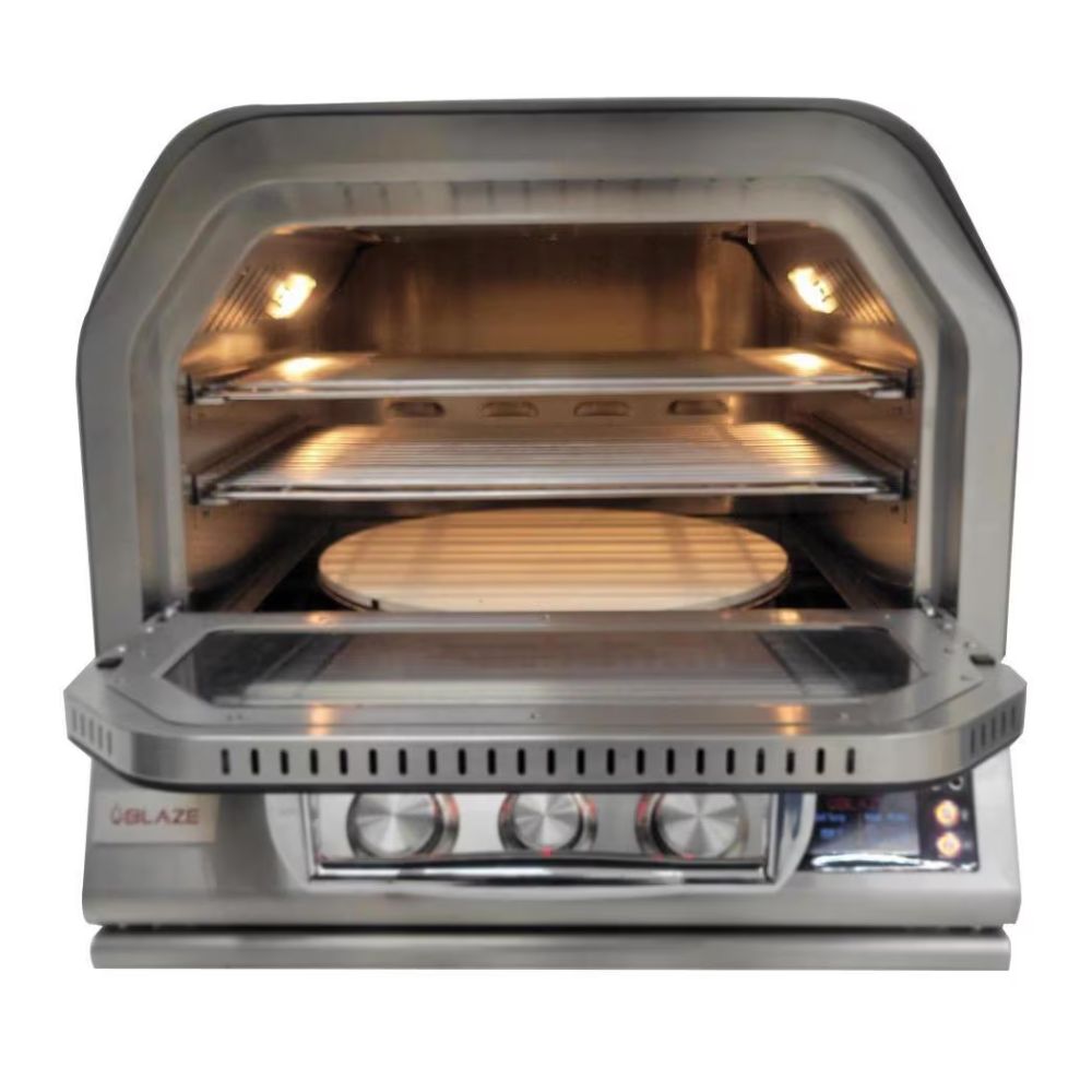 GRILLDEN™ blaze blz 26 pzovn lp 26 inch freestanding outdoor pizza oven with rotisserie cart