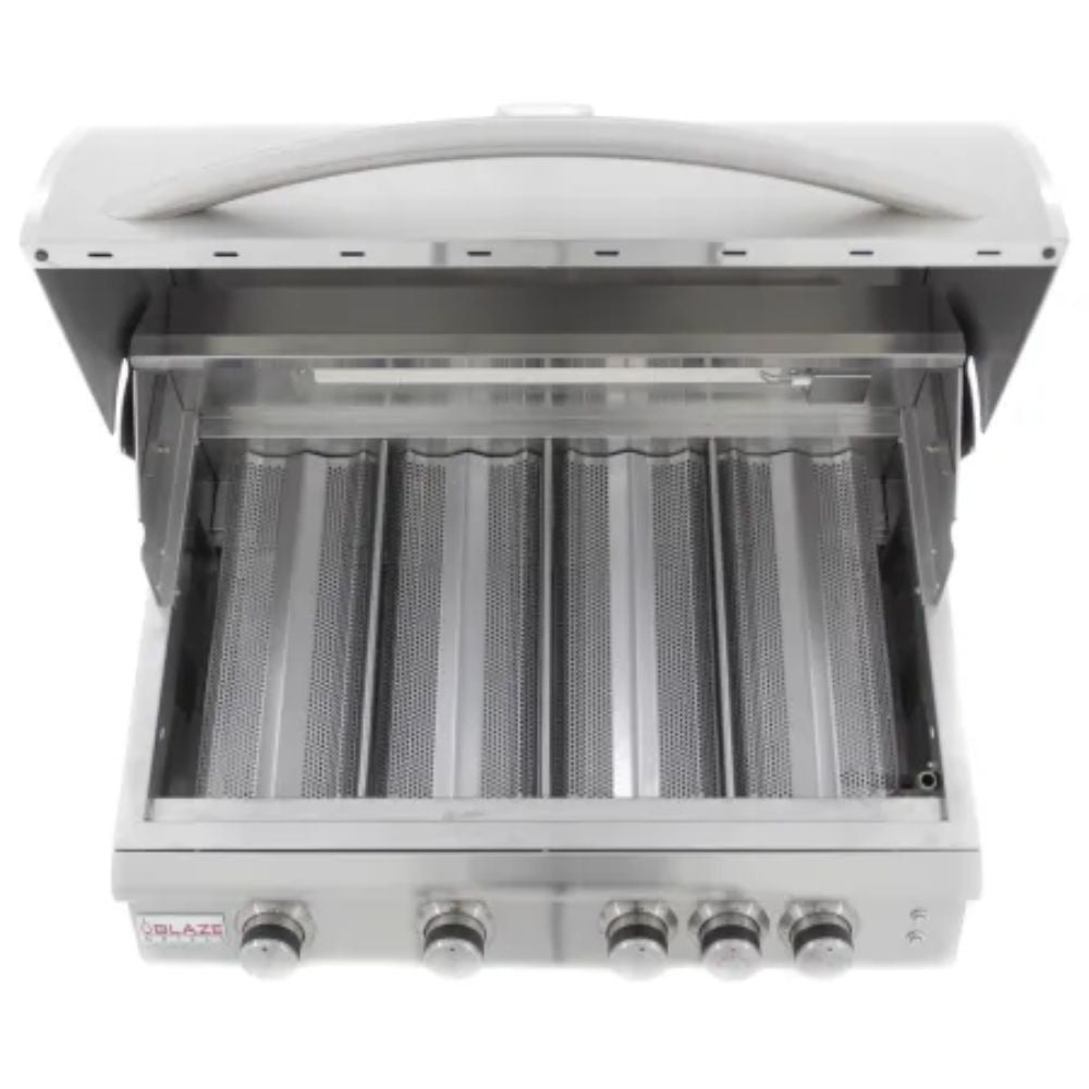 GRILLDEN™ blaze 32 inch 4 burner lte gas grill with rear burner lighting system