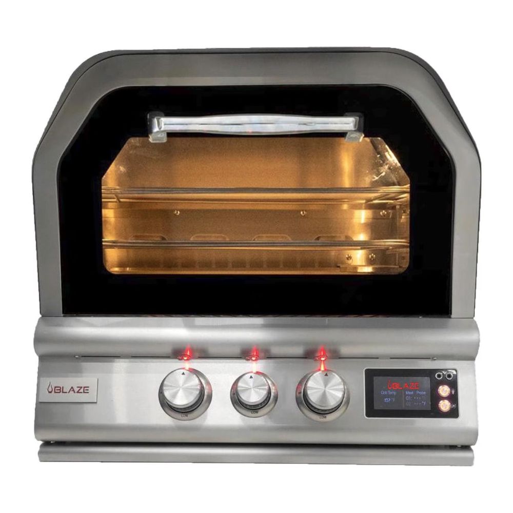 GRILLDEN™ blaze blz 26 pzovn lp 26 inch freestanding outdoor pizza oven with rotisserie cart