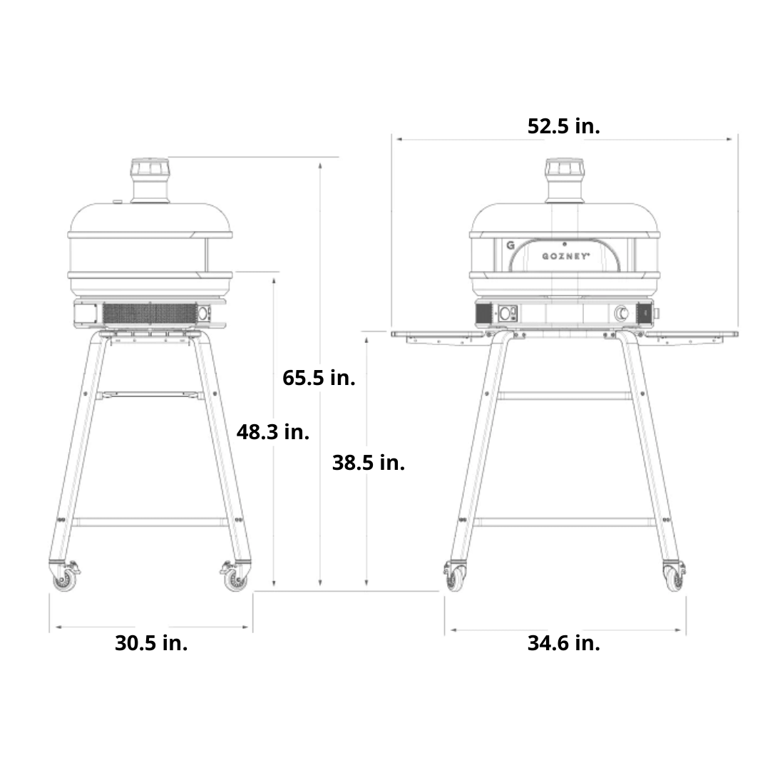 GRILLDEN™ gozney dome outdoor freestanding dual fuel pizza oven bundle