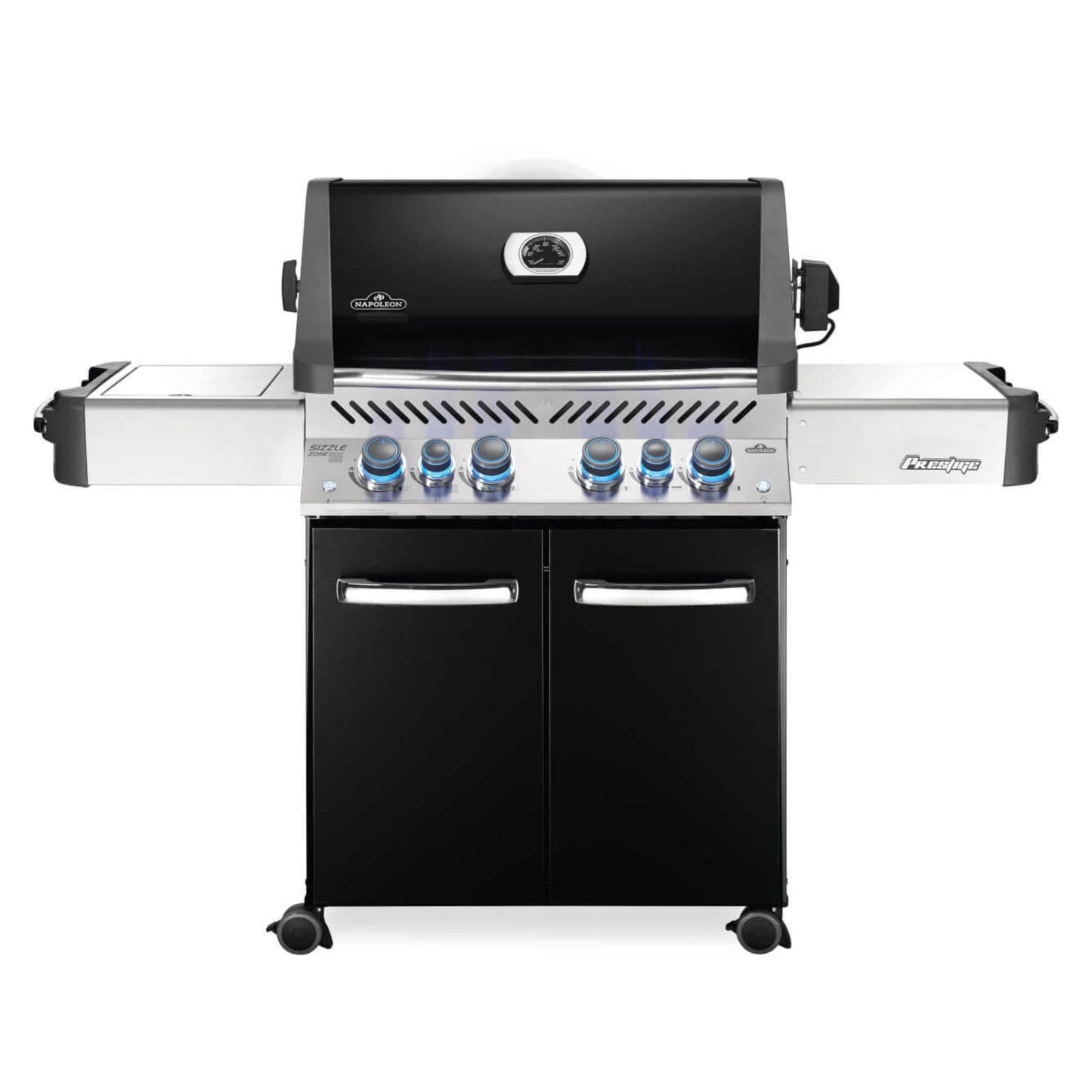GRILLDEN™ napoleon prestige® 500 rsib black freestanding gas grill w infrared side and rear burners