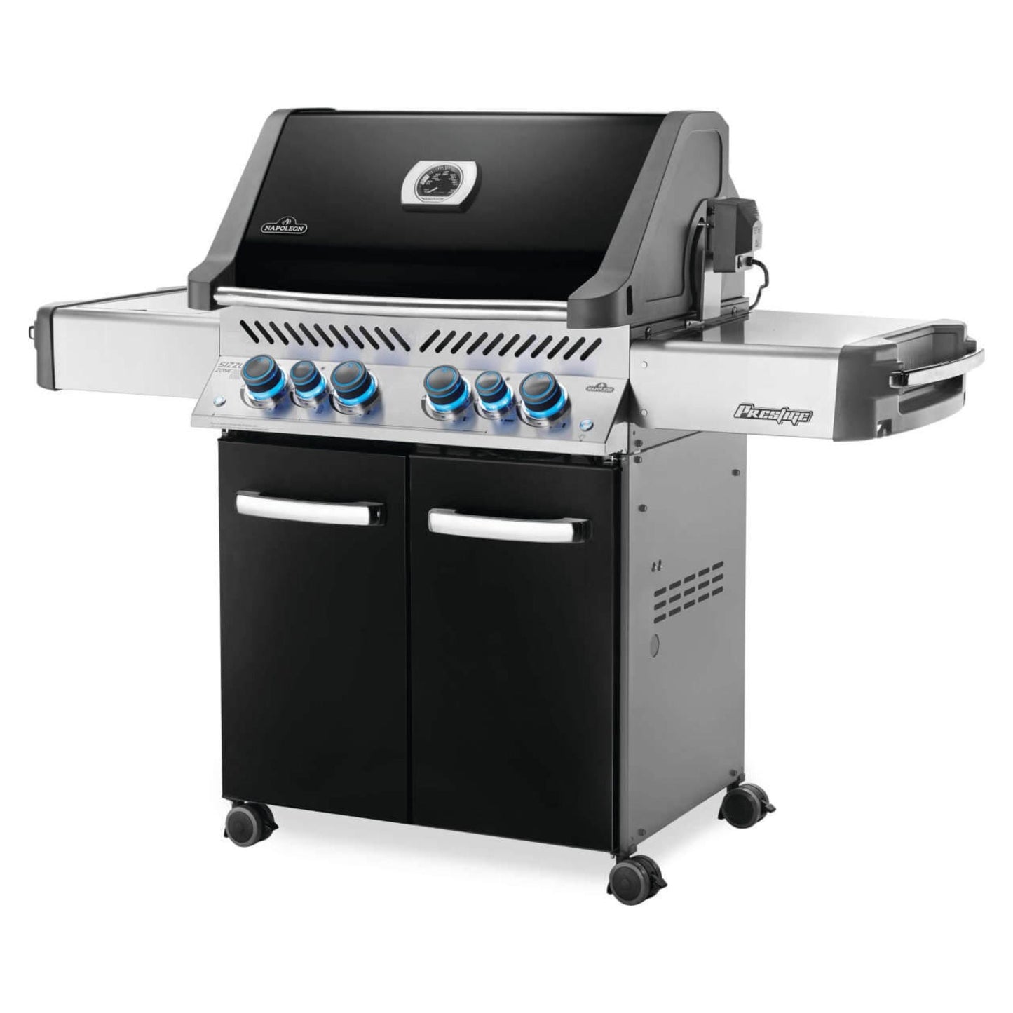 GRILLDEN™ napoleon prestige® 500 rsib black freestanding gas grill w infrared side and rear burners