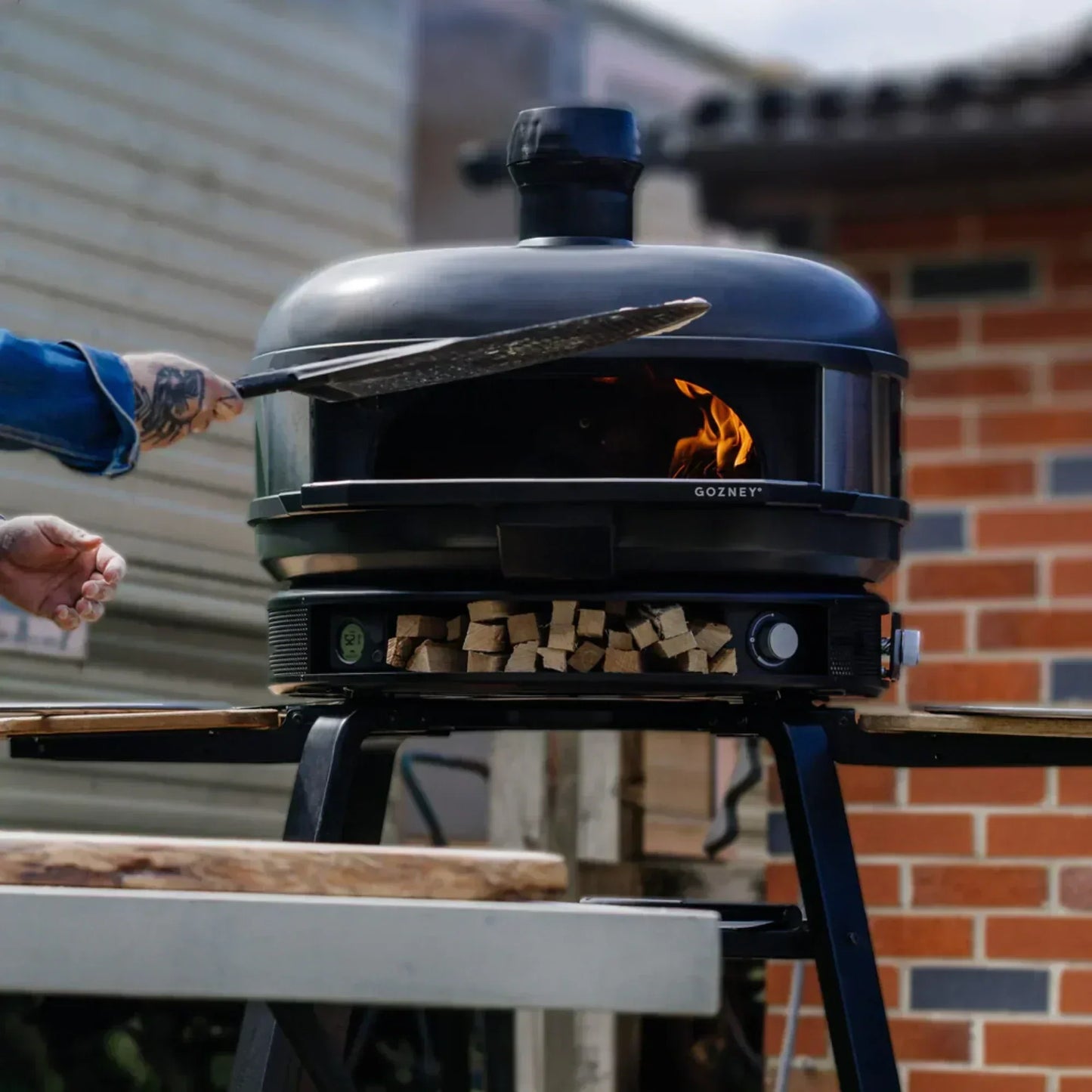 GRILLDEN™ gozney off black dome outdoor freestanding propane gas pizza oven