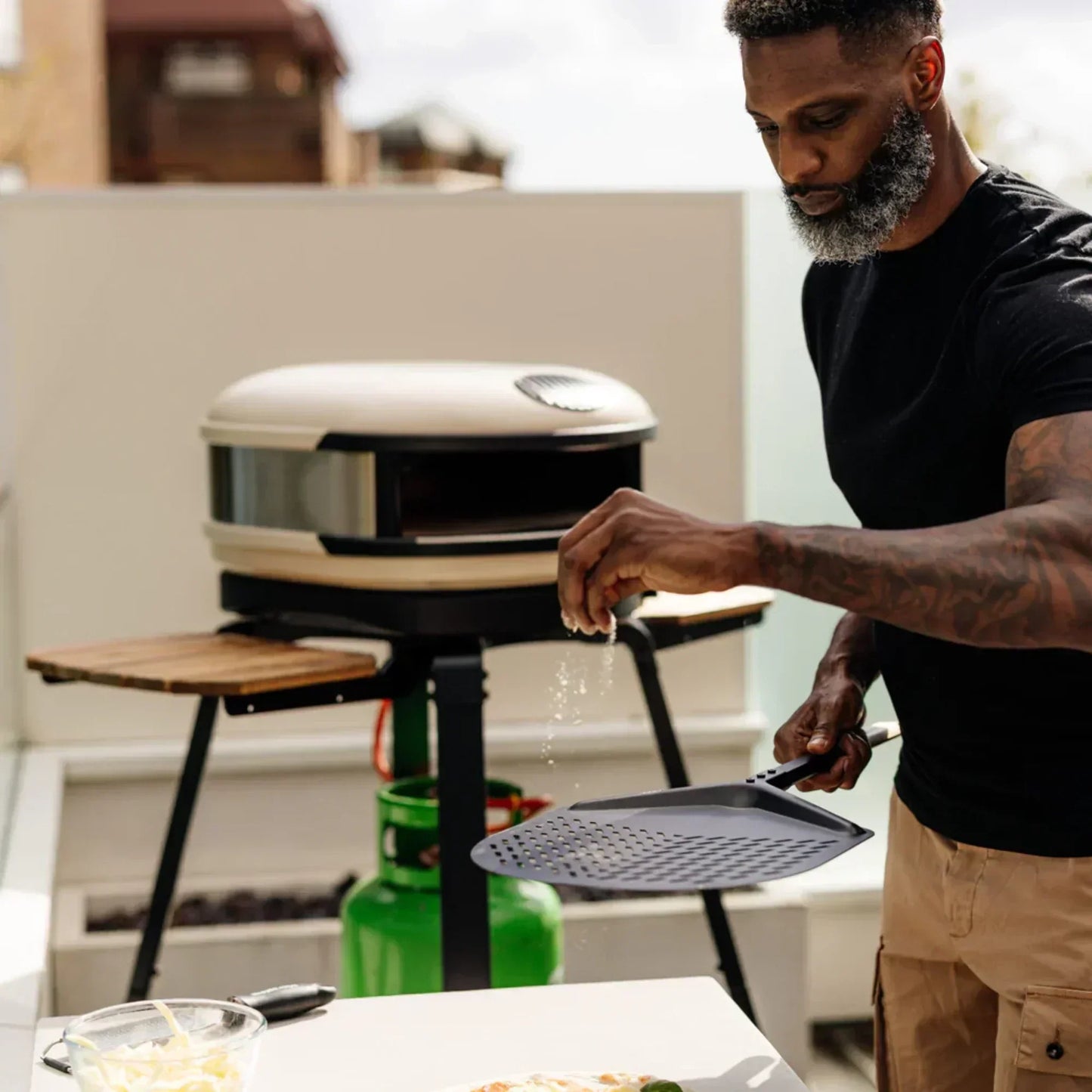 GRILLDEN™ gozney arc outdoor propane gas freestanding pizza oven with cover