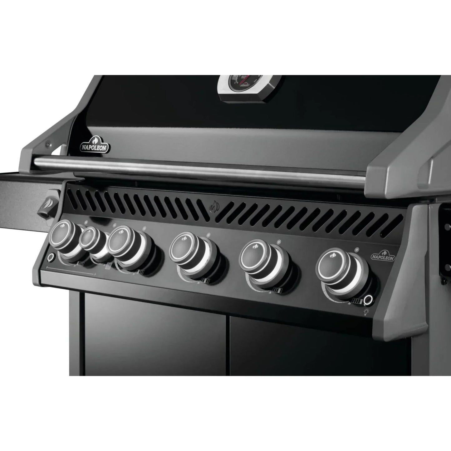 GRILLDEN™ napoleon rogue pro 625 sib black freestanding gas grill w infrared side burner