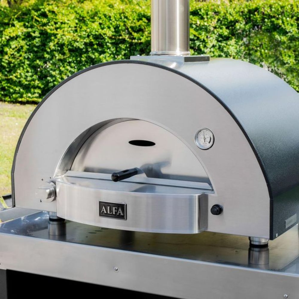 GRILLDEN™ alfa classico 2 pizze freestanding grey pizza oven
