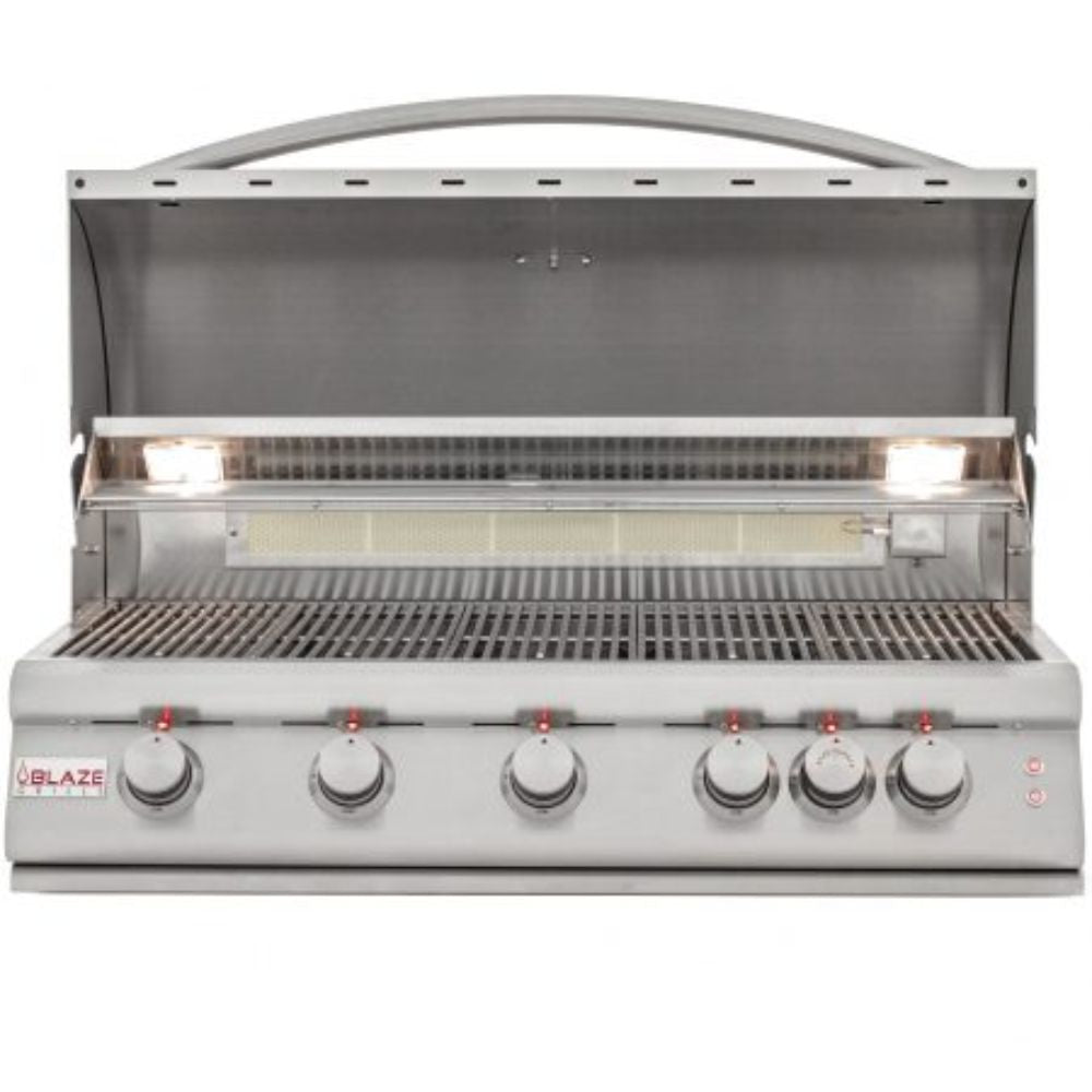 GRILLDEN™ blaze 40 inch 5 burner lte gas grill with rear burner lighting system