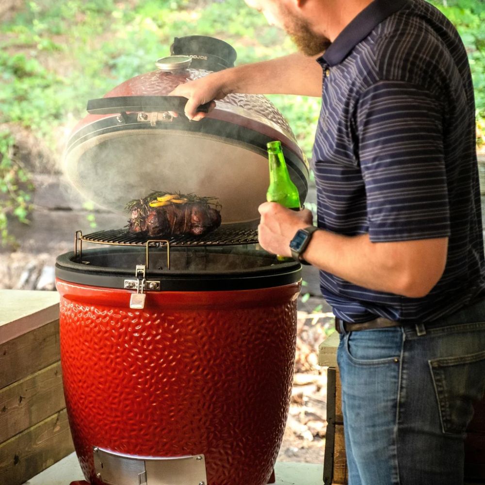 GRILLDEN™ kamado joe classic joe iii freestanding 18 inch charcoal grill w grill gripper ash tool