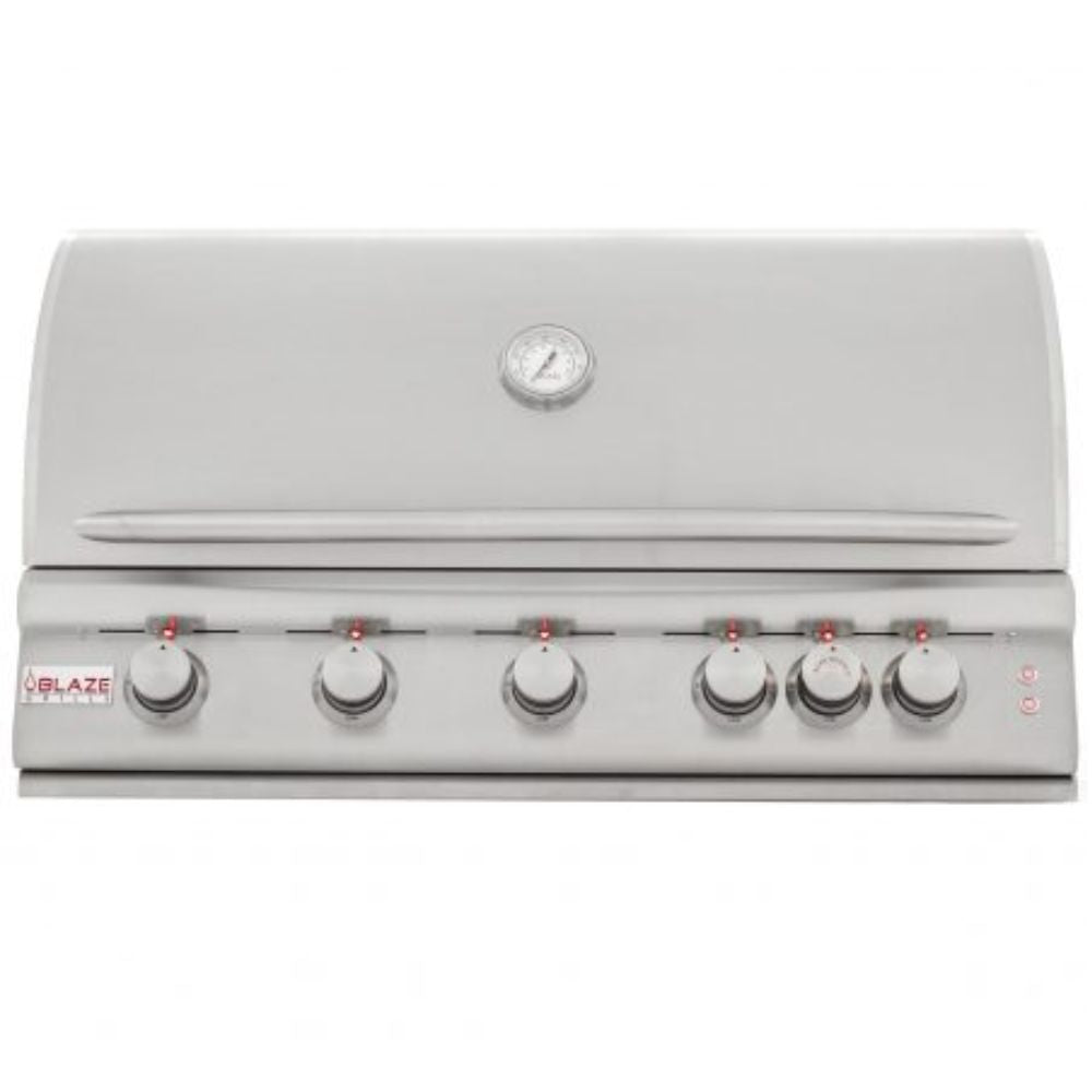 GRILLDEN™ blaze 40 inch 5 burner lte gas grill with rear burner lighting system