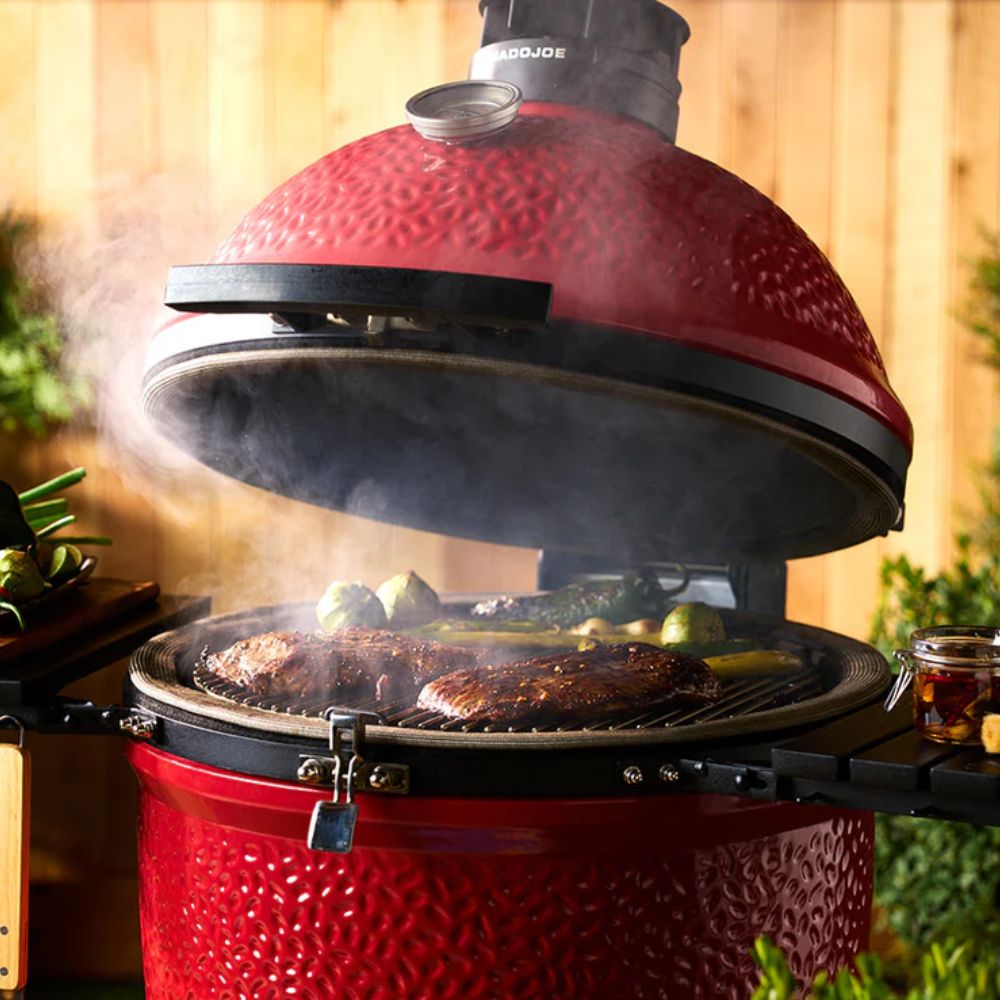GRILLDEN™ kamado joe classic joe ii freestanding 18 inch charcoal grill w grill gripper ash tool