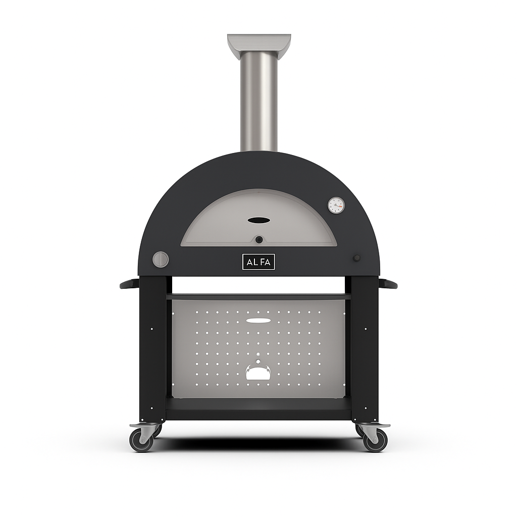 GRILLDEN™ alfa moderno anthracite grey 3 pizze freestanding gas pizza oven