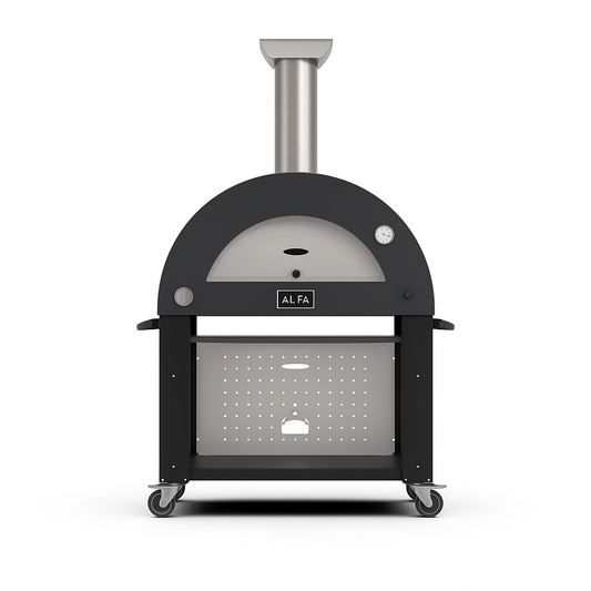 GRILLDEN™ alfa moderno anthracite grey 3 pizze freestanding gas pizza oven