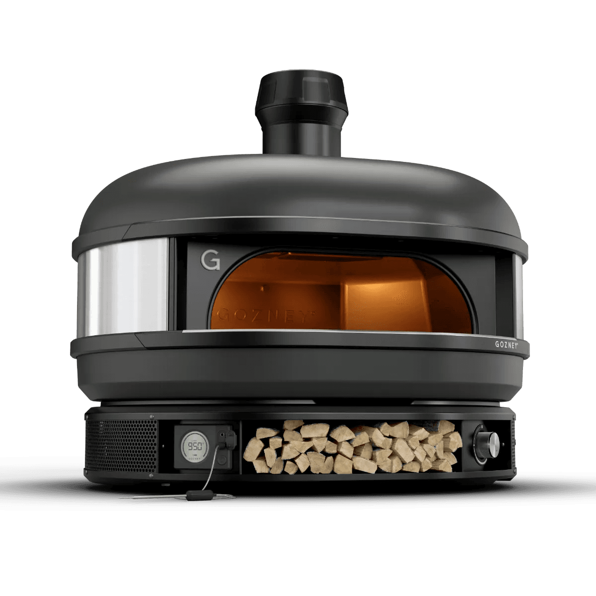 GRILLDEN™ gozney dome off black outdoor dual fuel pizza oven