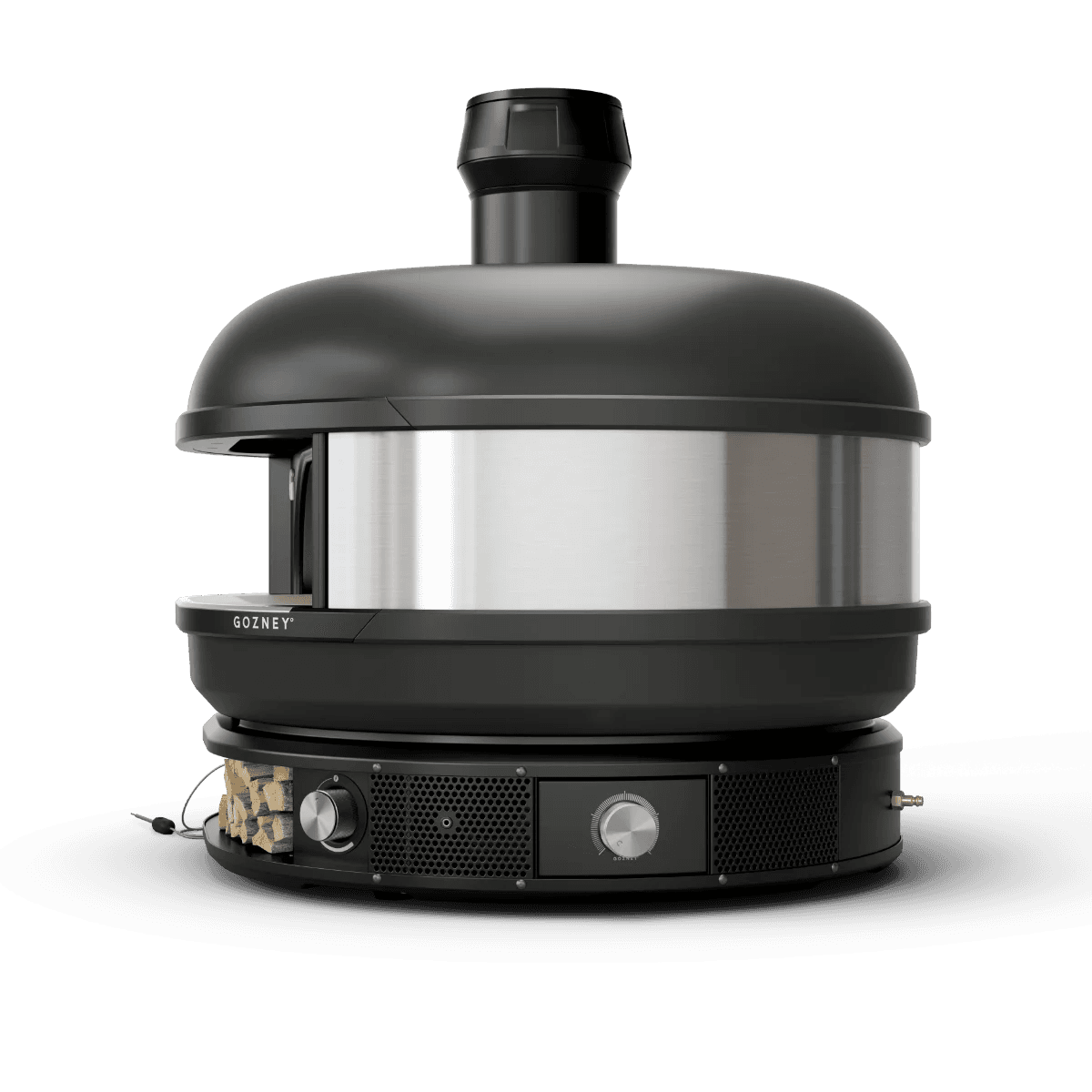 GRILLDEN™ gozney dome off black outdoor dual fuel pizza oven