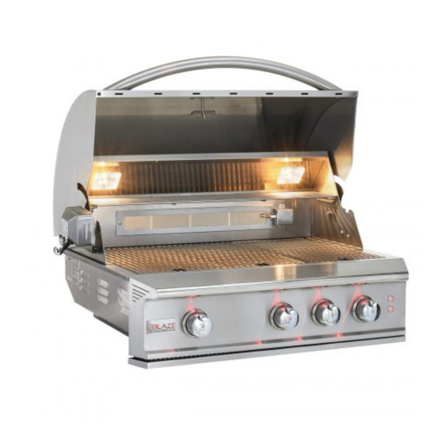 GRILLDEN™ blaze professional lux 34 inch 3 burner built in gas grill with rear infrared burner