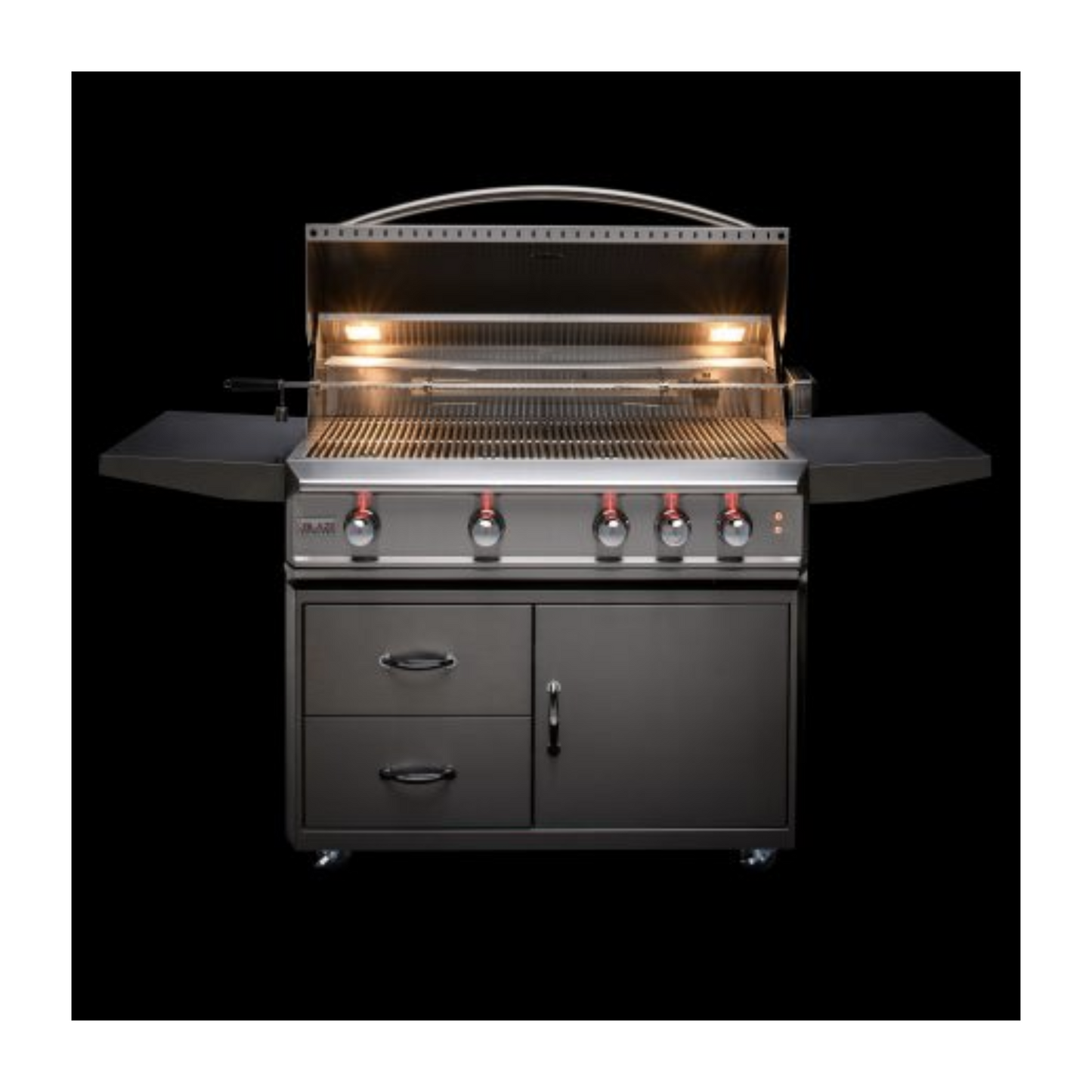 GRILLDEN™ blaze professional 44 inch 4 burner built in gas grill with rear infrared burner