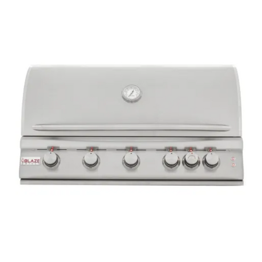 GRILLDEN™ blaze 40 inch 5 burner lte gas grill with rear burner and built in lighting system