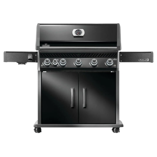 GRILLDEN™ napoleon rogue pro 625 sib black freestanding gas grill w infrared side burner