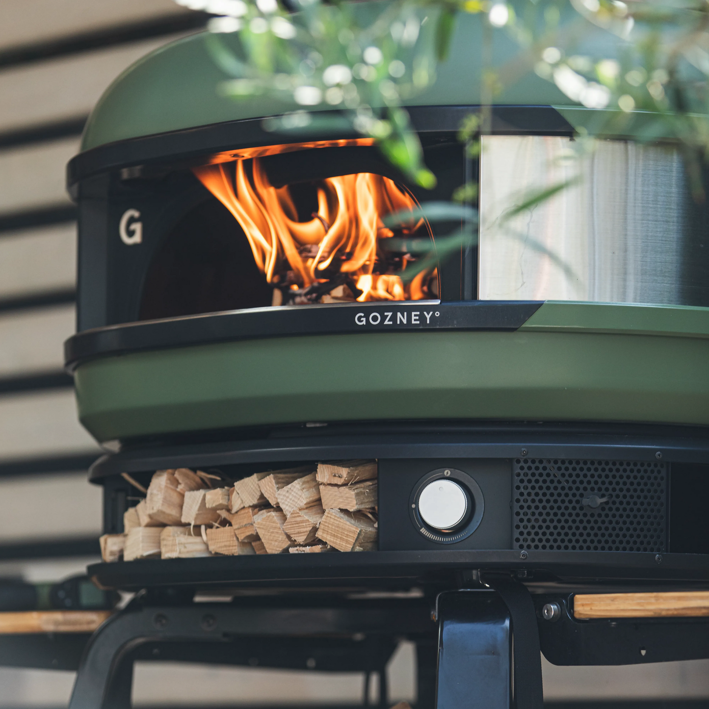 GRILLDEN™ gozney dome green outdoor dual fuel pizza oven