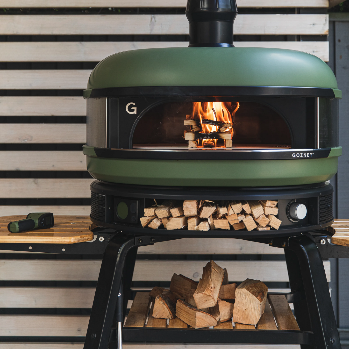 GRILLDEN™ gozney dome green outdoor dual fuel pizza oven