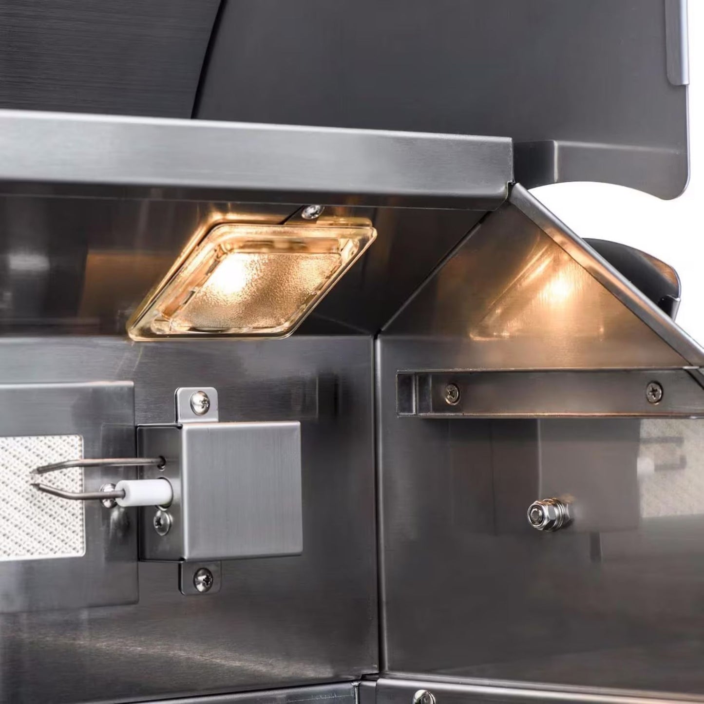 GRILLDEN™ blaze premium lte marine grade 32 inch built in gas grill w lift assist hood rear infrared burner