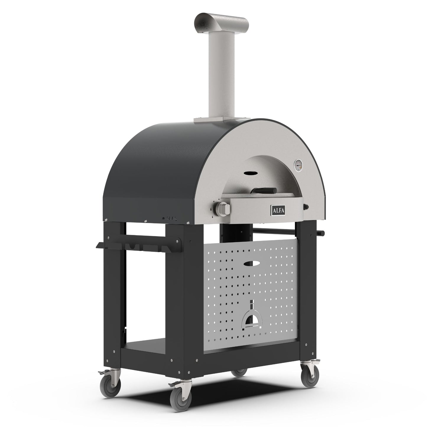 GRILLDEN™ alfa classico 2 pizze freestanding grey pizza oven