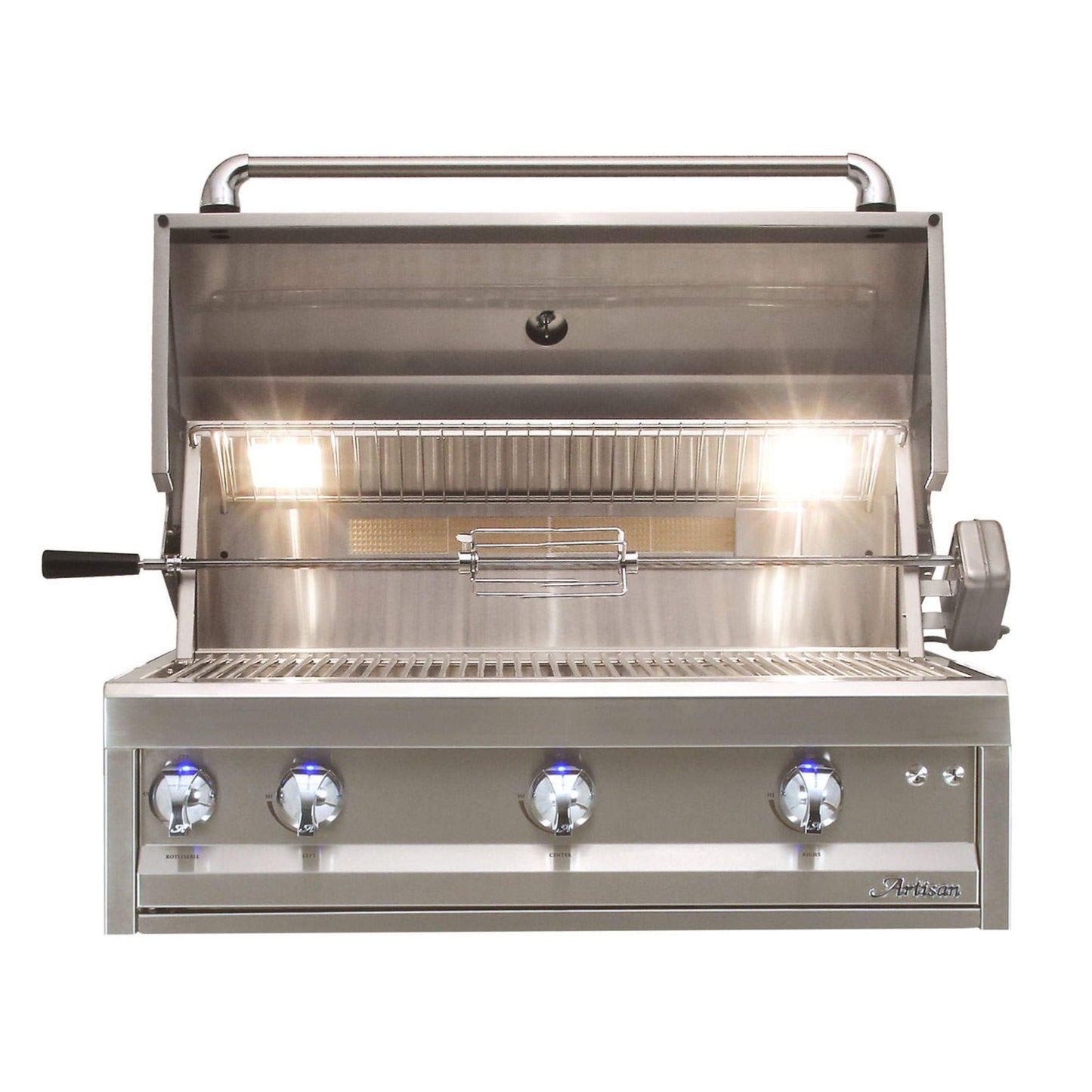 GRILLDEN™ artisan professional 36 inch 3 burner built in gas grill w rotisserie