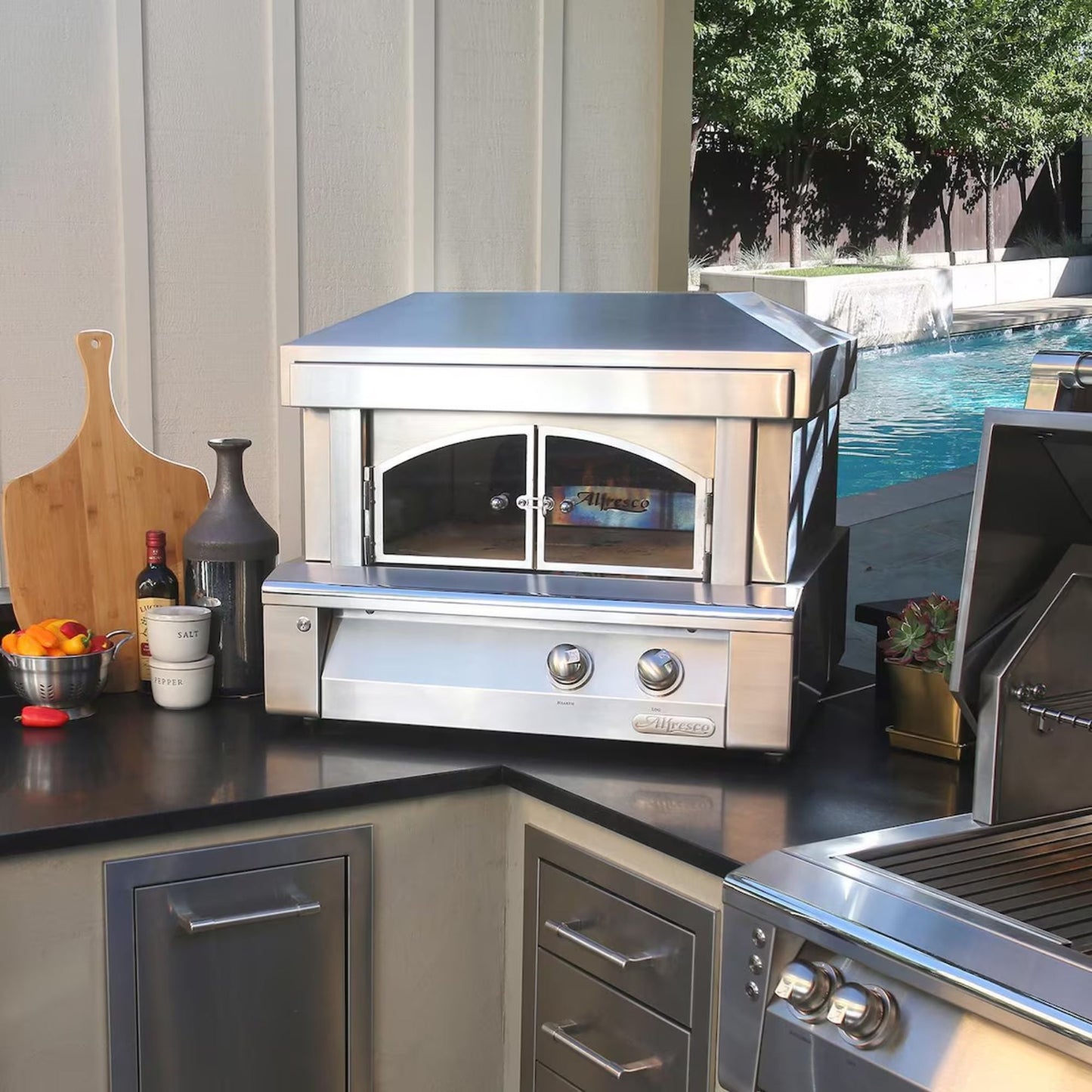 GRILLDEN™ alfresco 30 inch countertop outdoor gas pizza oven
