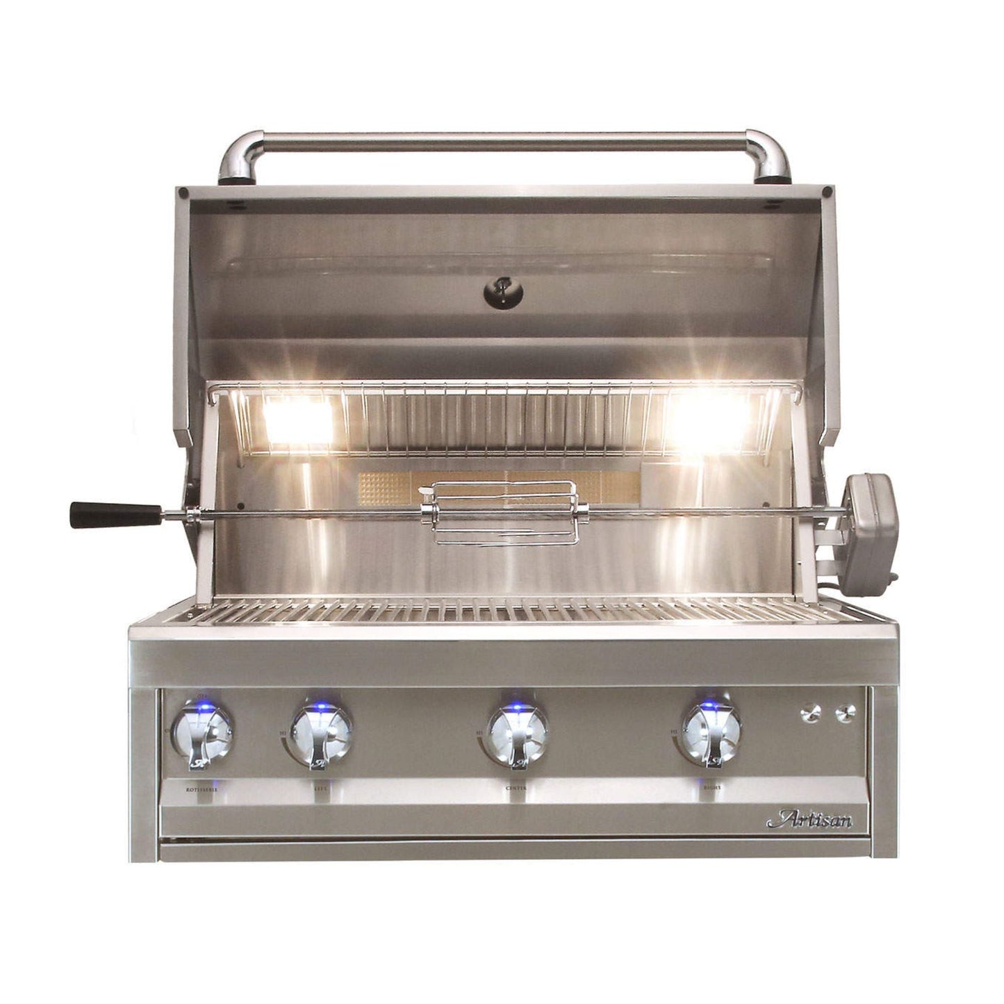 GRILLDEN™ artisan professional 32 inch 3 burner built in gas grill w rotisserie