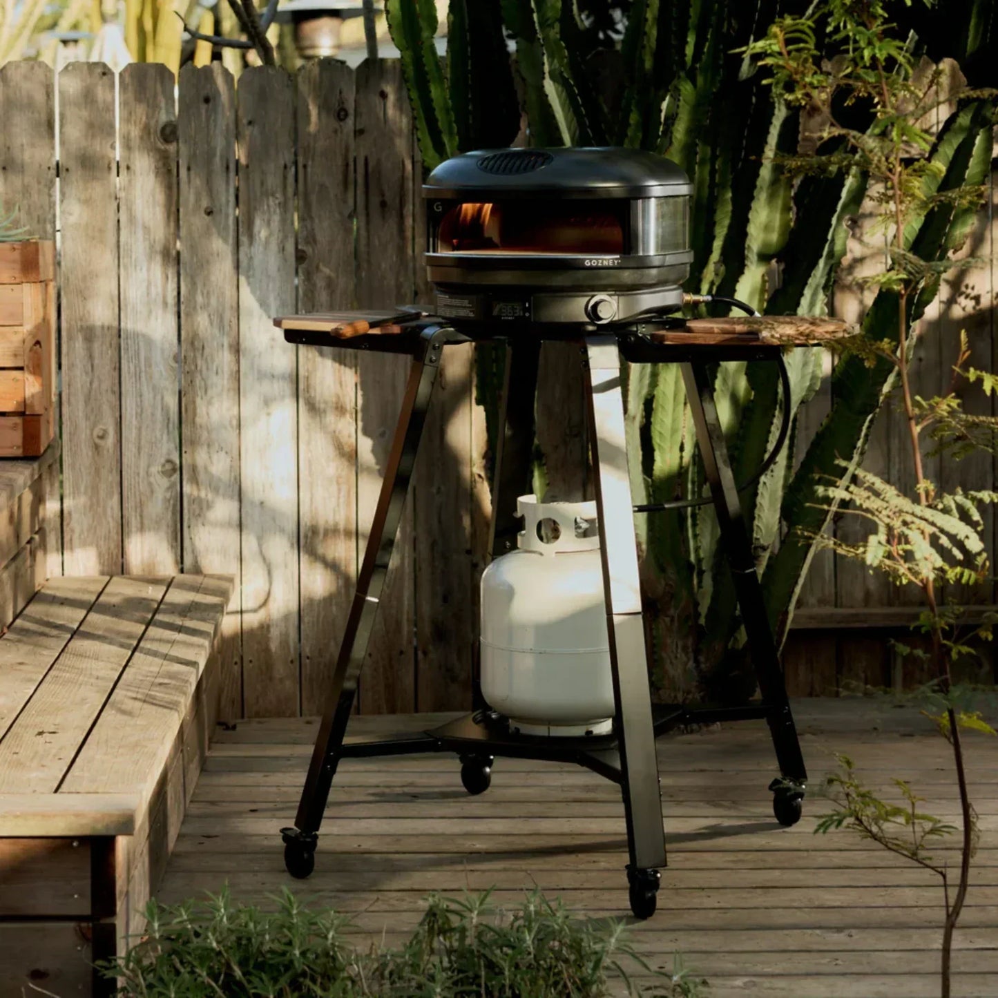 GRILLDEN™ gozney off black arc xl outdoor propane gas freestanding pizza oven with cover a free apron