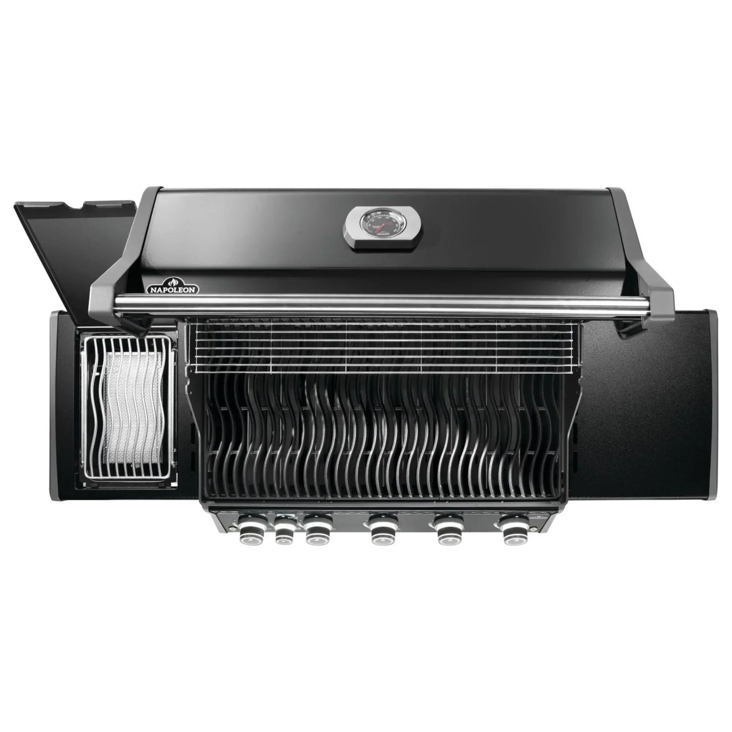 GRILLDEN™ napoleon rogue pro 625 sib black freestanding gas grill w infrared side burner