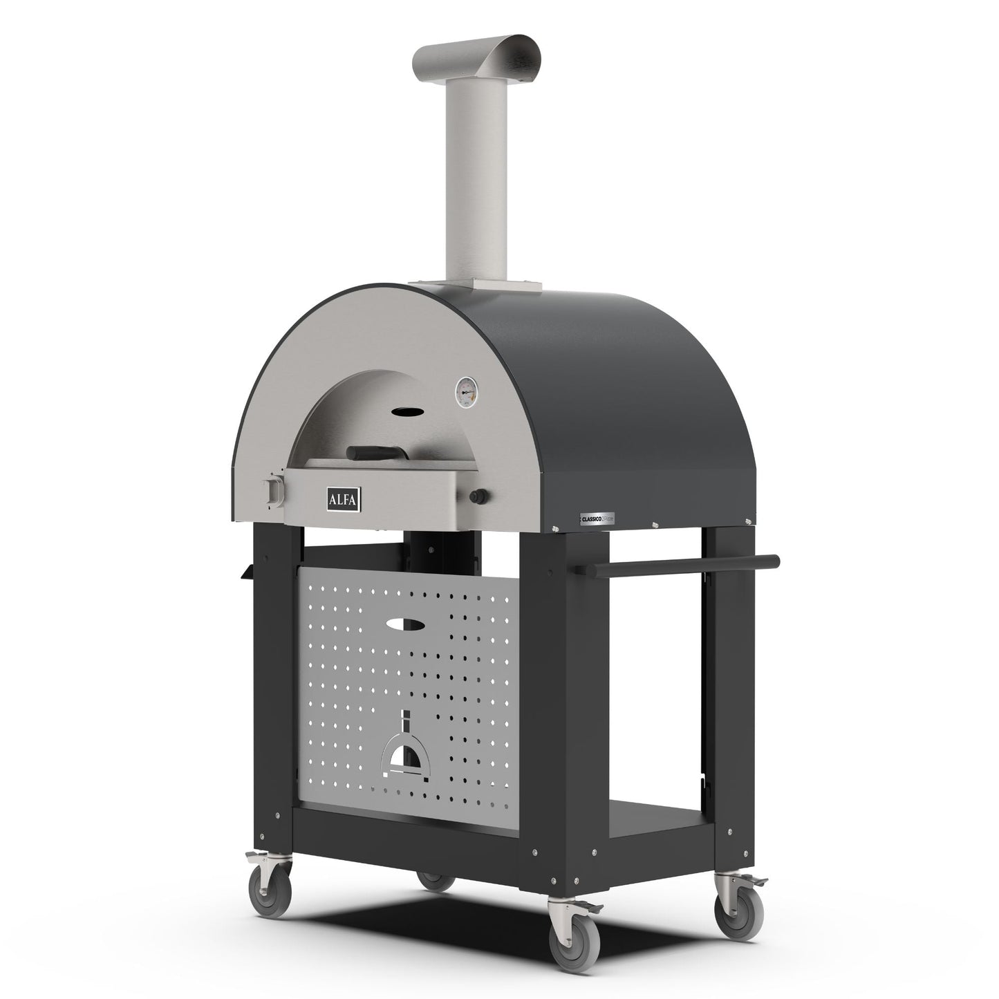 GRILLDEN™ alfa classico 2 pizze freestanding grey pizza oven