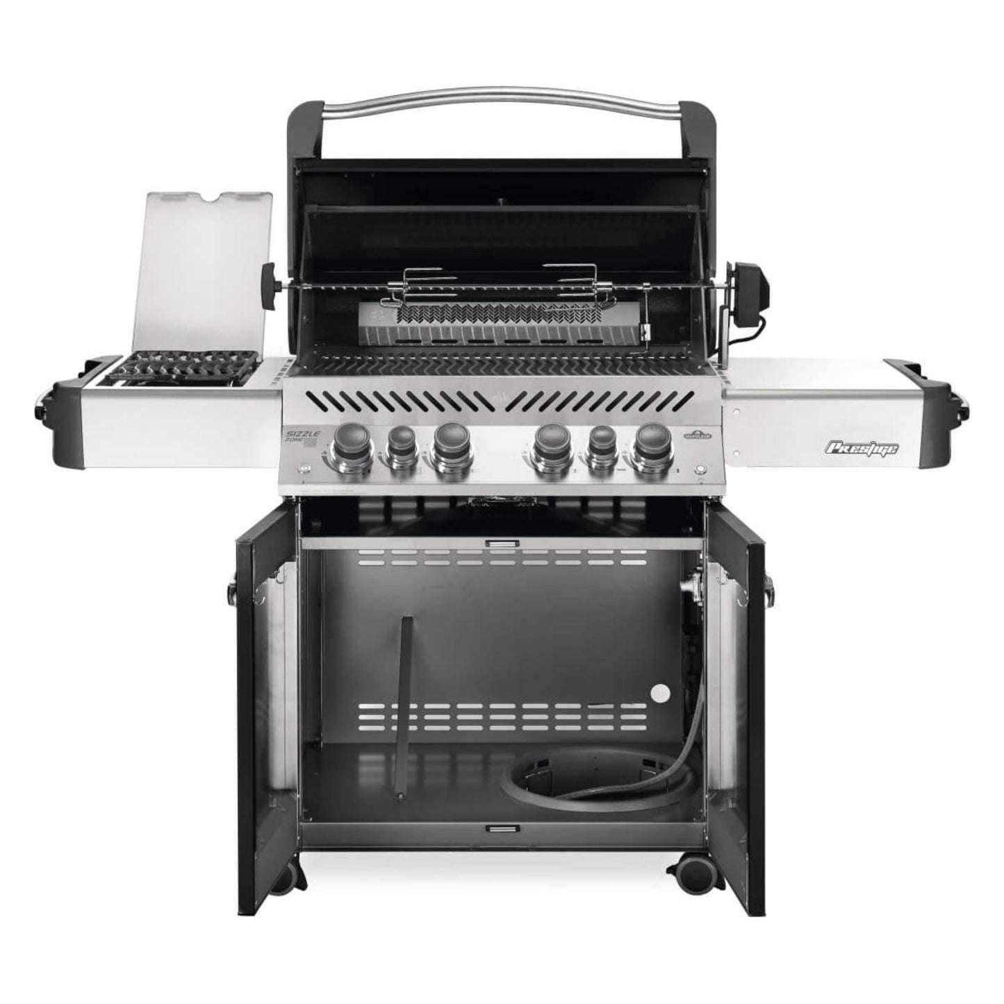 GRILLDEN™ napoleon prestige® 500 rsib black freestanding gas grill w infrared side and rear burners