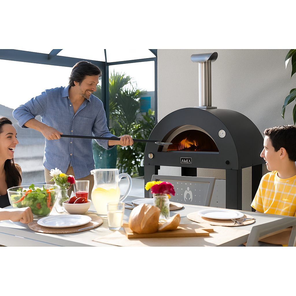 GRILLDEN™ alfa moderno anthracite grey 2 pizze freestanding gas oven